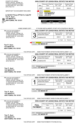 Tax Bill Sample